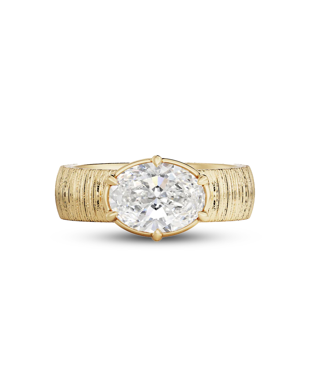 Alba 2.02ct East West Oval Diamond Ring