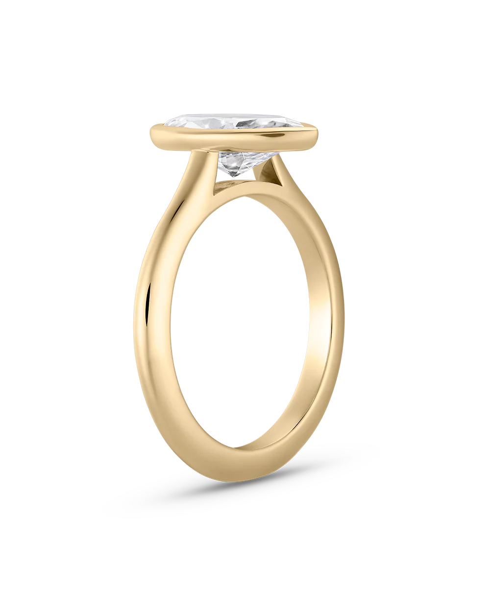 Aria 2.02ct Marquise Diamond Bezel Engagement Ring - Image 7