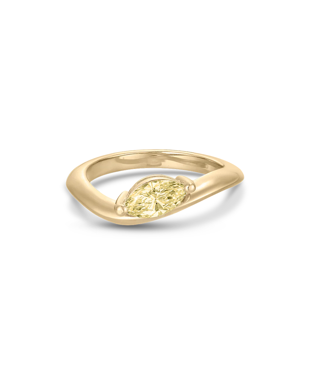 Astra Marquise Yellow Diamond Pinky Ring