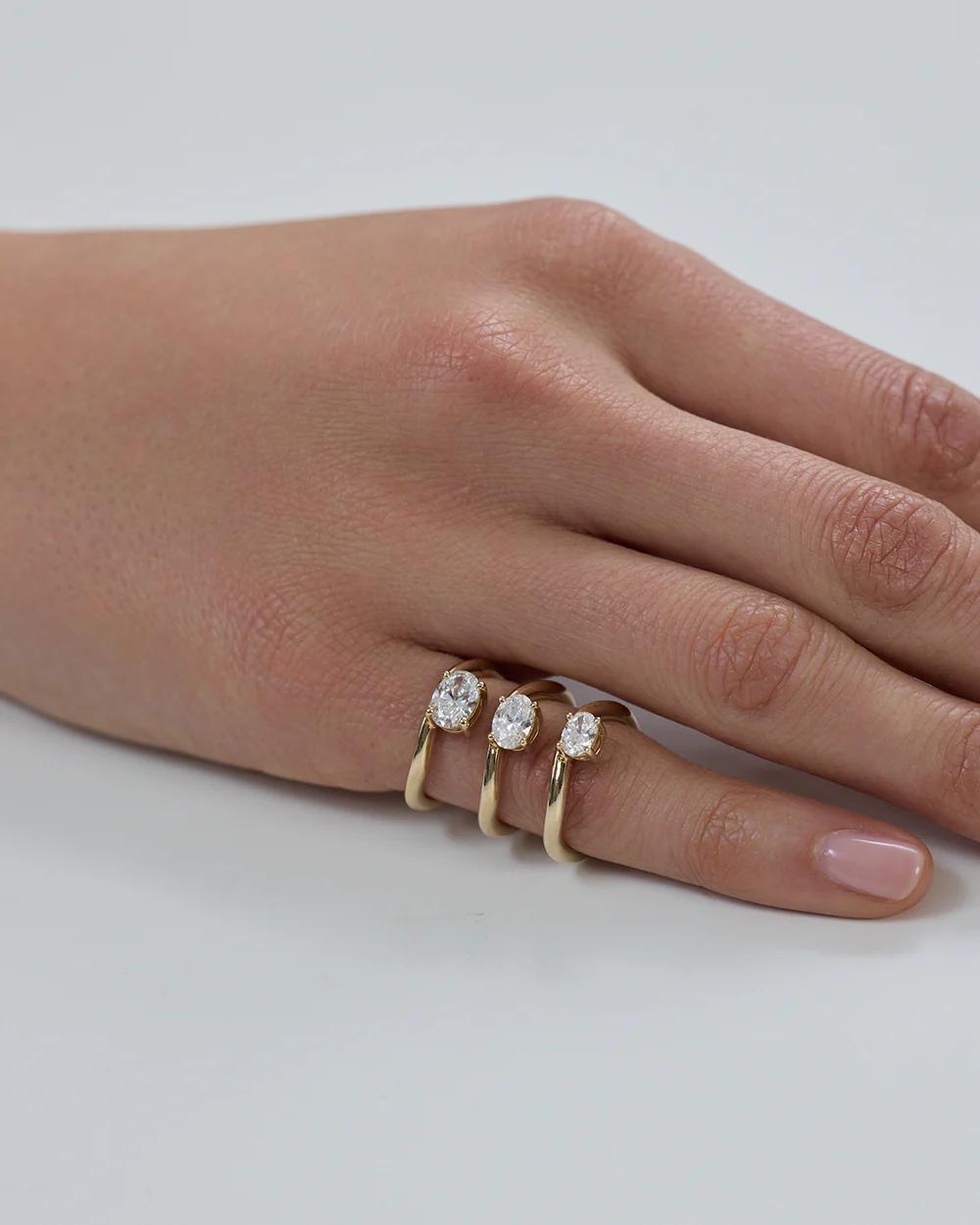 Astra Oval Natural Diamond Pinky Ring - Image 8