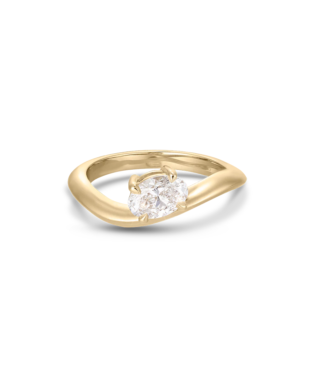 Astra Oval Natural Diamond Pinky Ring - Image 15
