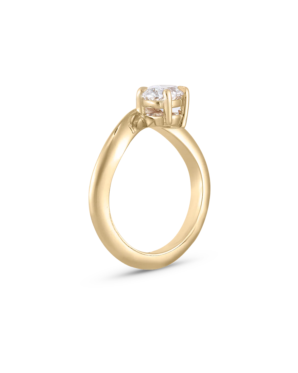 Astra Oval Natural Diamond Pinky Ring - Image 14