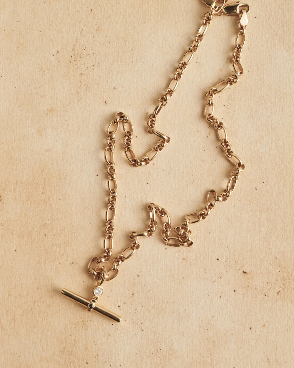 Birthstone T-Bar Pendant - Yellow Gold - Image 3