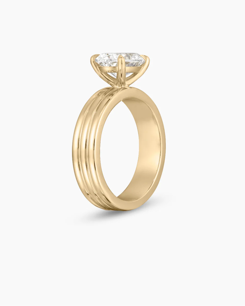 Blair Triple Band East West Oval Engagement Ring - Image 4
