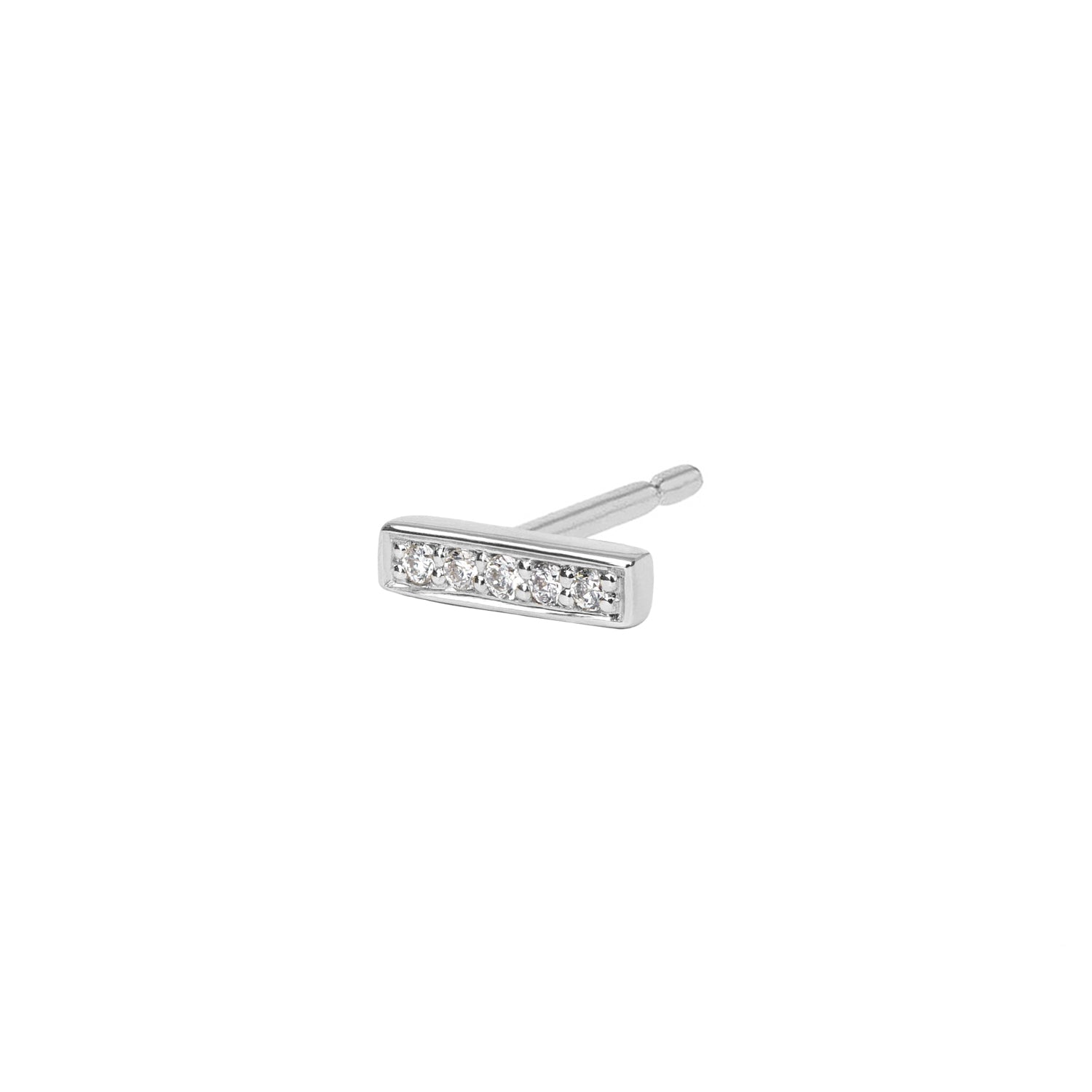 Blaze Diamond Bar Earring - Image 3