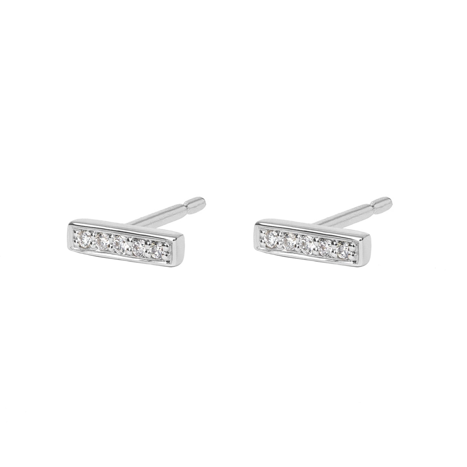 Blaze Diamond Bar Earring - Image 5