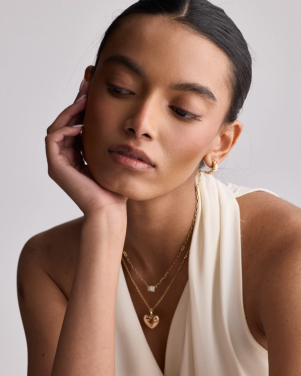 Bridget Double Diamond Toi et Moi Necklace - Image 14