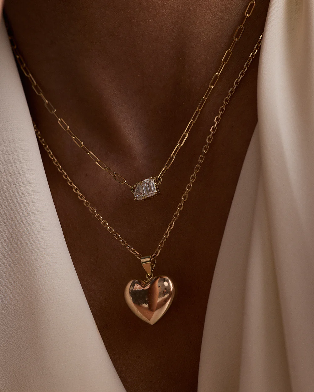 Bridget Double Diamond Toi et Moi Necklace - Image 15
