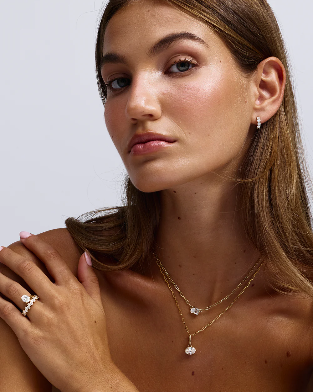 Bridget Double Diamond Toi et Moi Necklace - Image 16