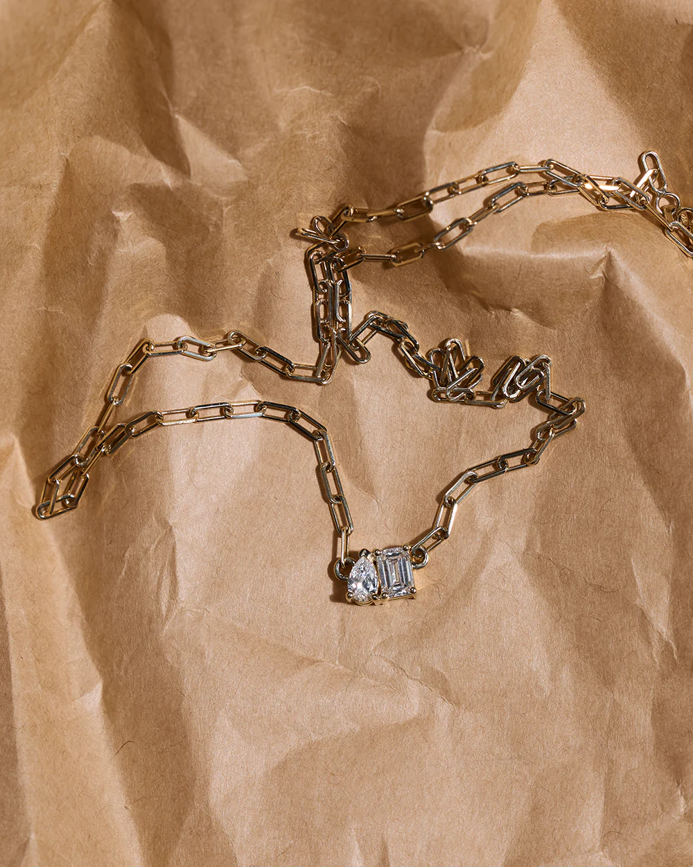 Bridget Double Diamond Toi et Moi Necklace - Image 4
