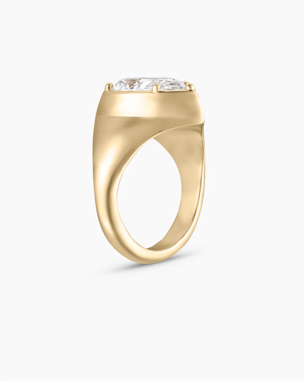 Claudette Pear Diamond Signet Ring - Image 10