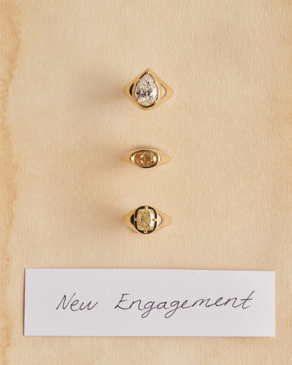 Claudette Pear Diamond Signet Ring - Image 6