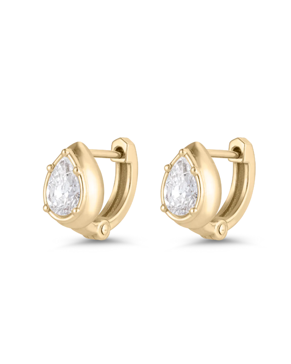 Cleo Large Pear Diamond Huggies - Image 8