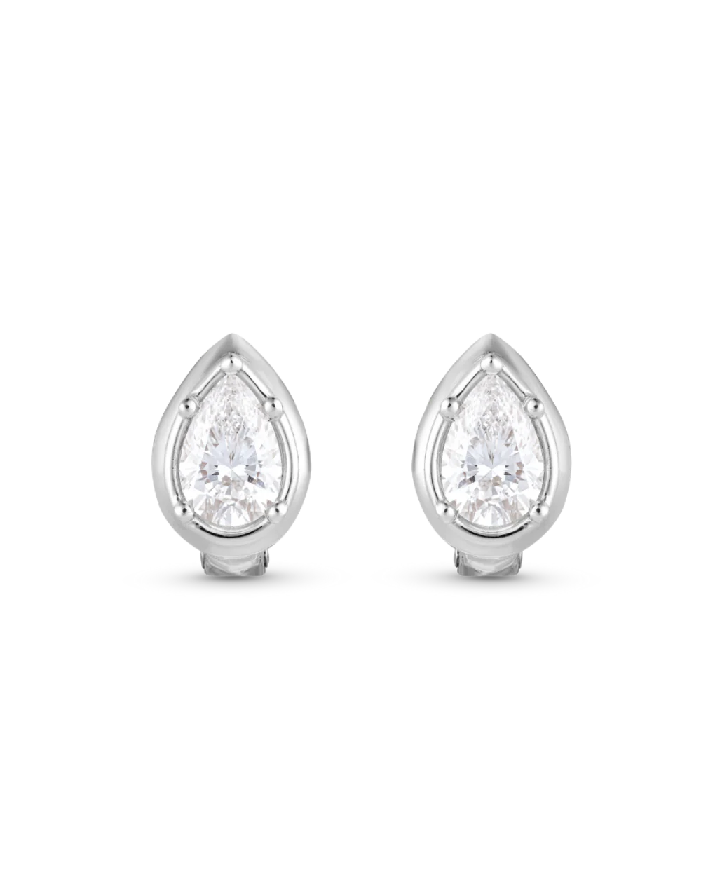 Cleo Large Pear Diamond Huggies - Image 9