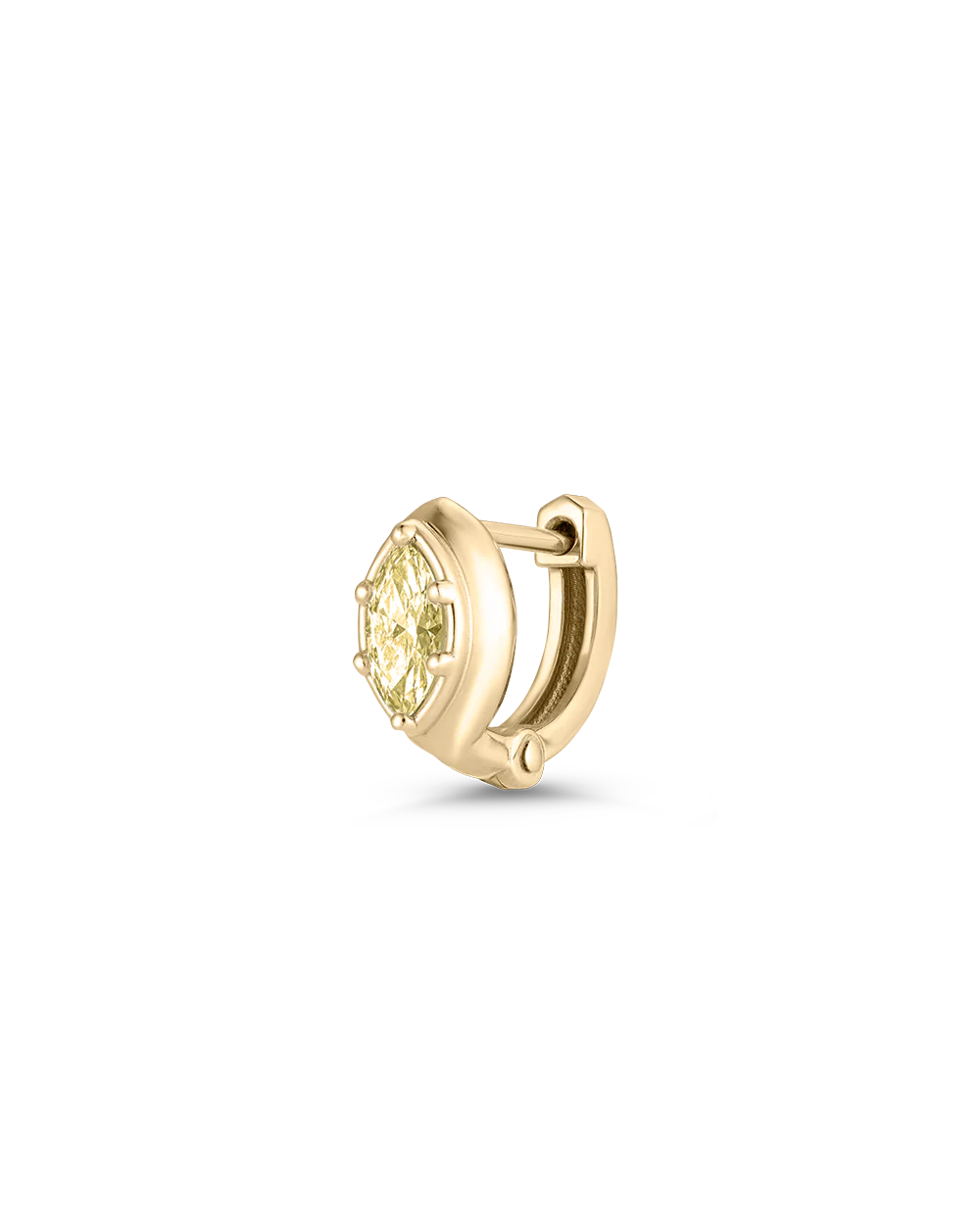 Cleo Marquise Yellow Diamond Huggies - Image 6