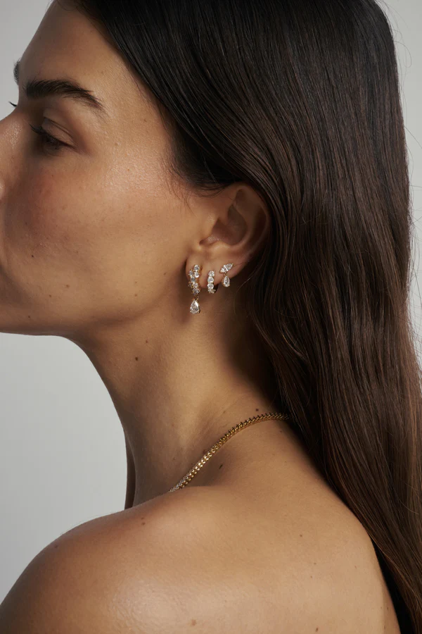 Dorsa Diamond Drop Earrings - Image 2