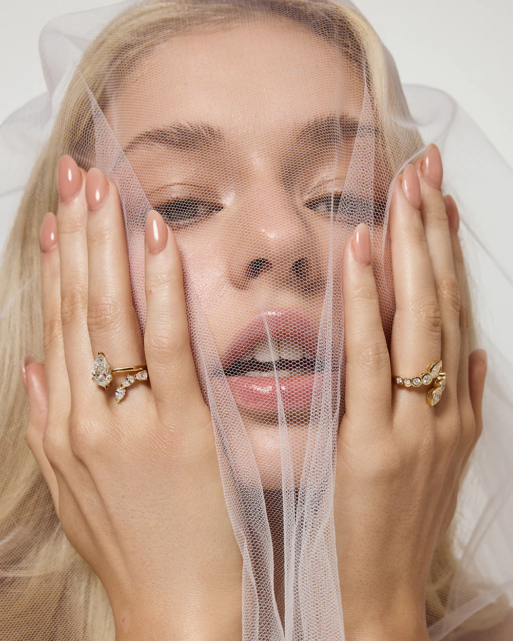 Elodie Round & Pear Bezel Wrap Ring - Image 11