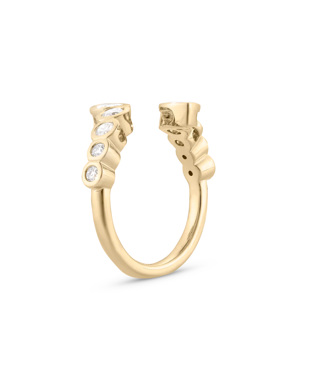 Elodie Round & Pear Bezel Wrap Ring - Image 8