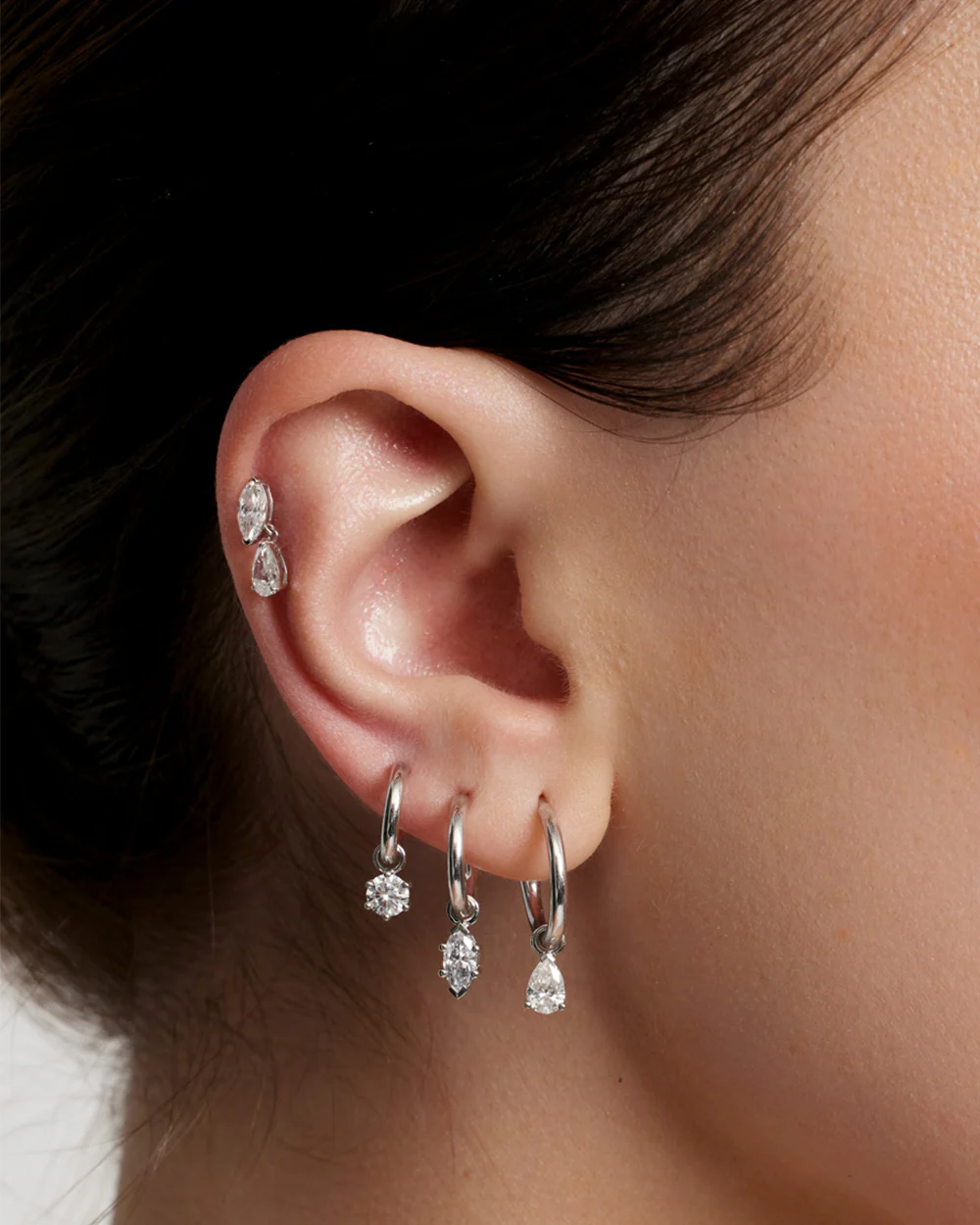 Eve Marquise and Pear Diamond Drop Earrings - Image 13