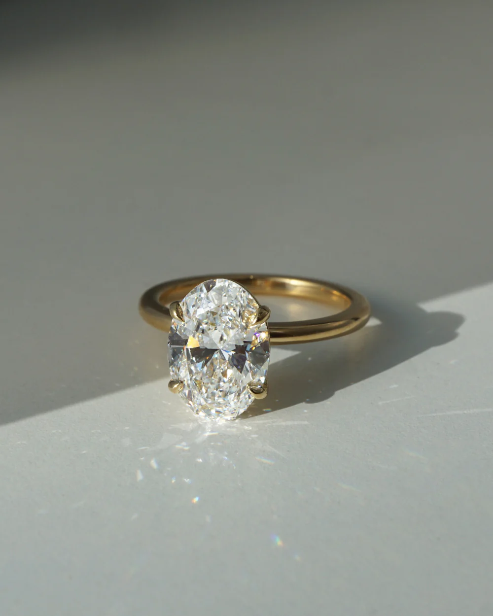 Grace 3.05ct Oval Diamond Solitaire Engagement Ring - Image 3