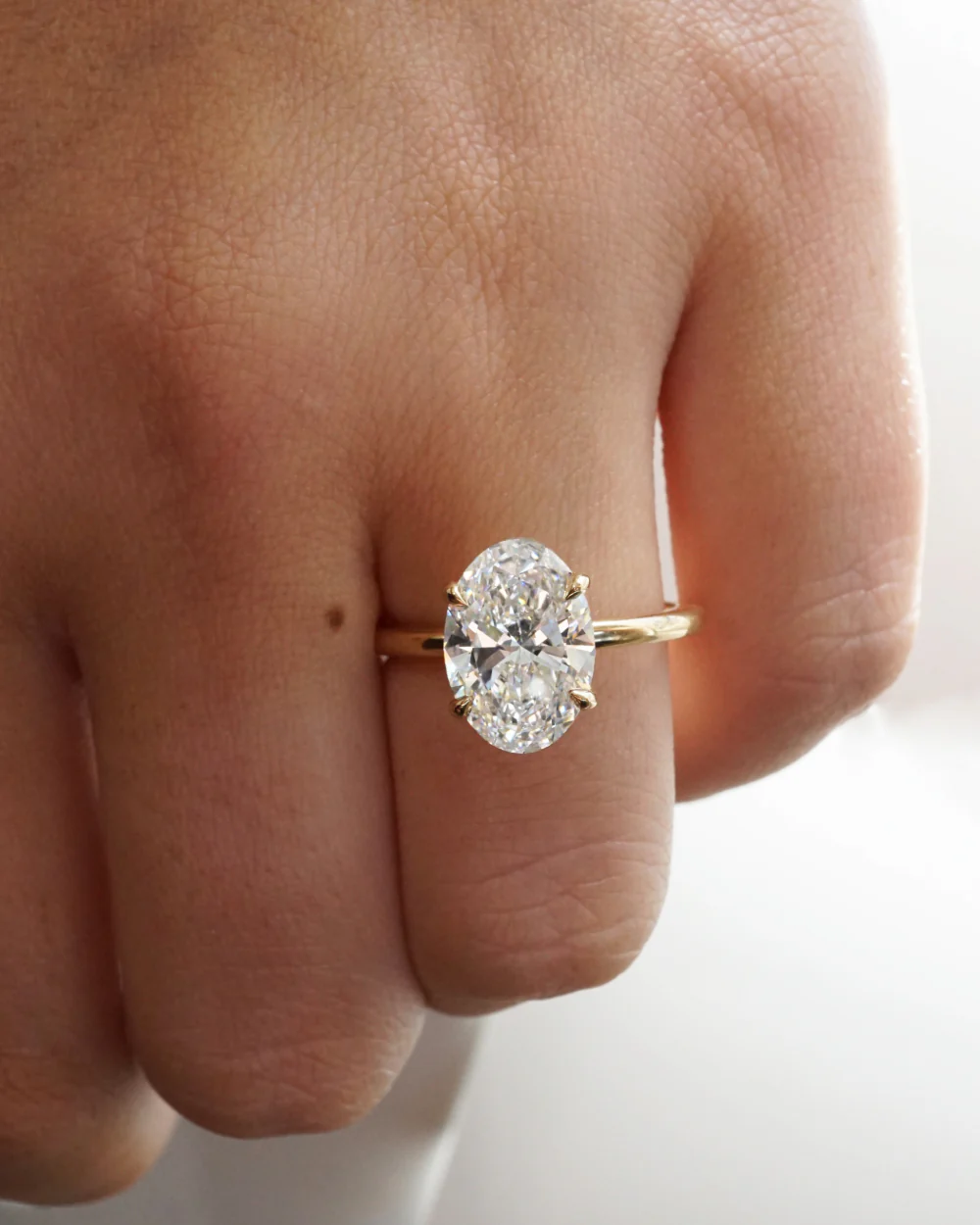 Grace 3.05ct Oval Diamond Solitaire Engagement Ring - Image 4