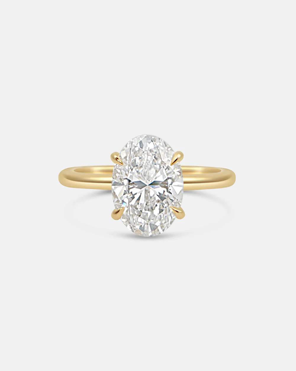 Grace 3.05ct Oval Diamond Solitaire Engagement Ring - Image 7