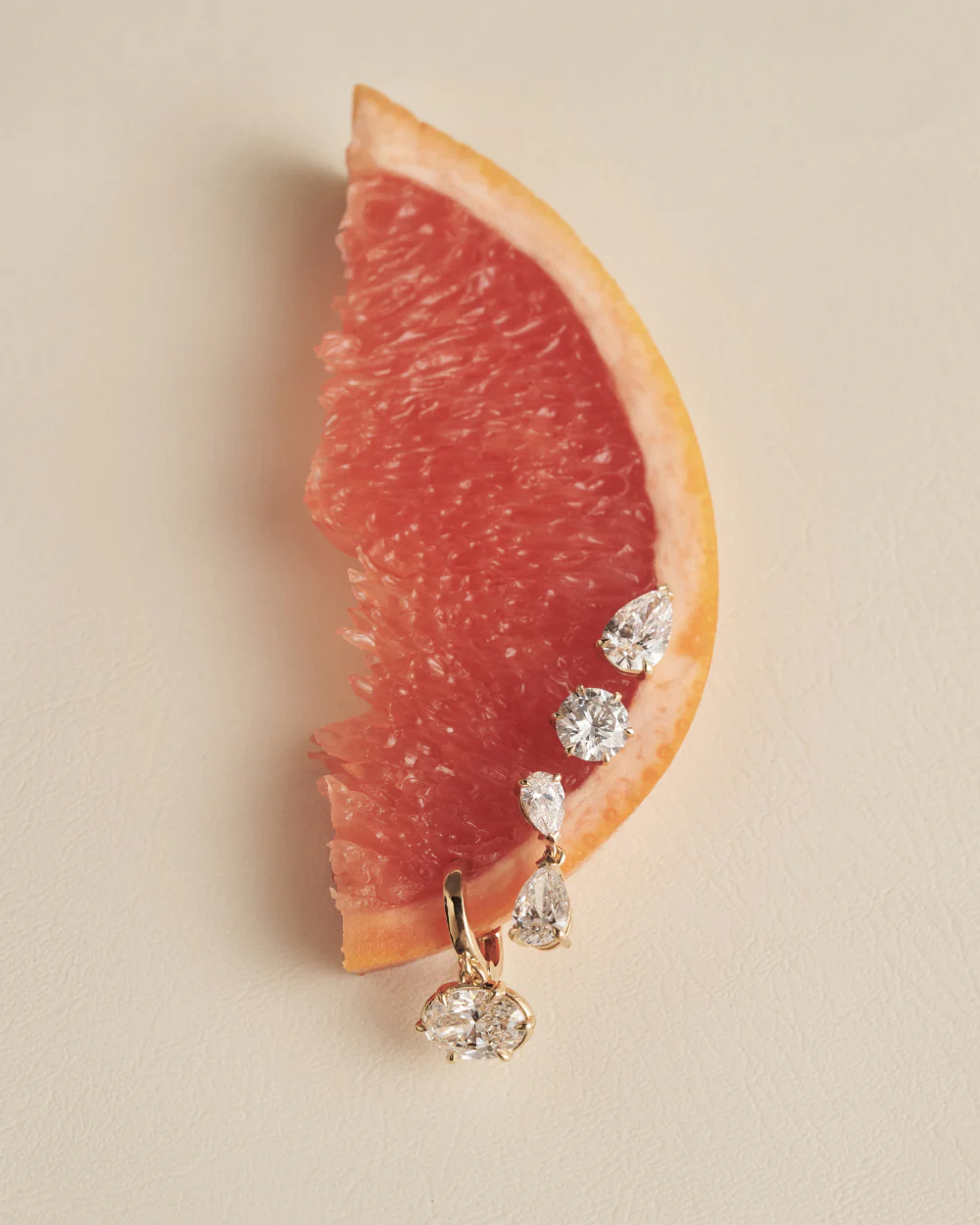 Halle Pear Diamond Studs - Image 11