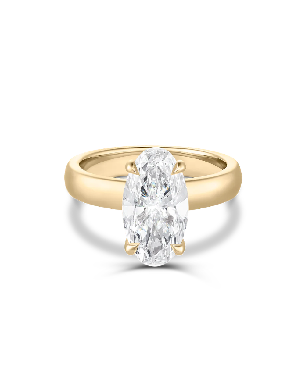 Harper 3.08ct Moval Solitaire Diamond Engagement Ring