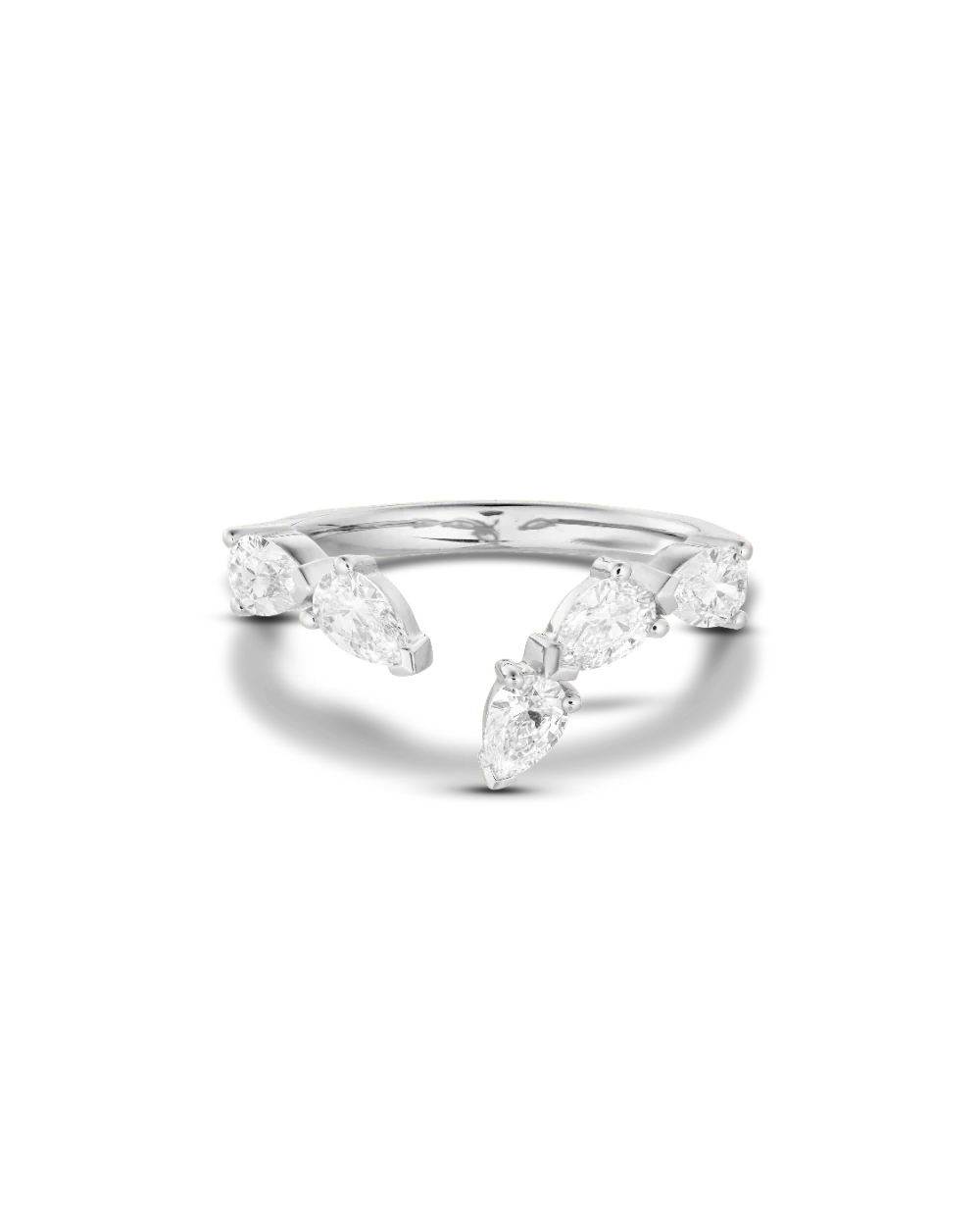 Ines Pear Diamond Wrap - White Gold