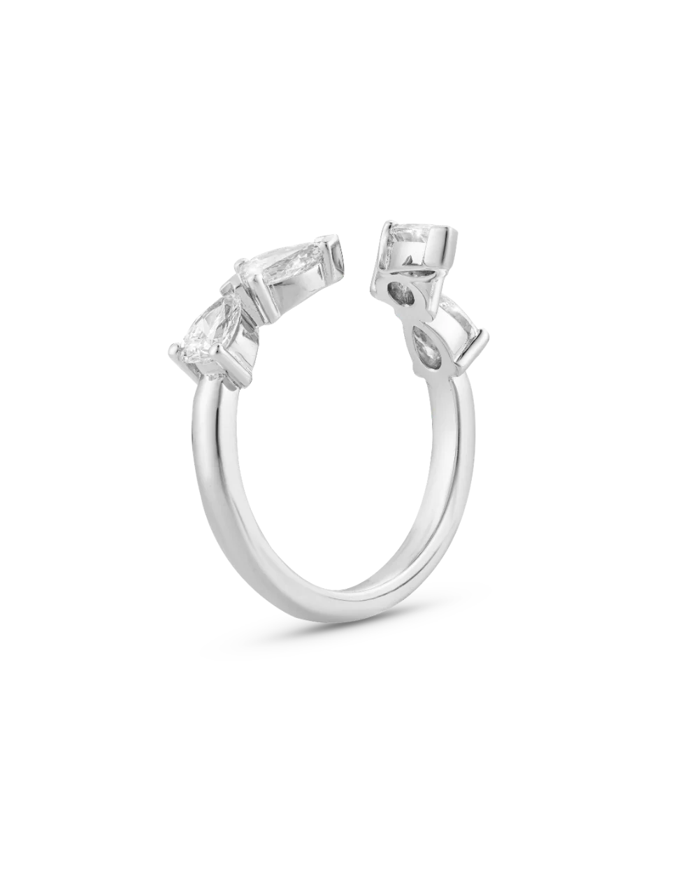 Ines Pear Diamond Wrap - White Gold - Image 3