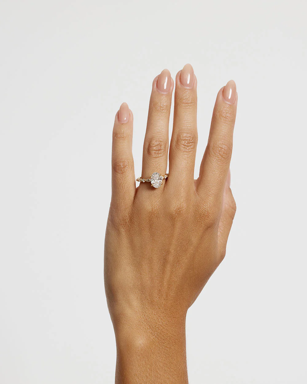 Kaylee 1.51ct Oval Diamond Fancy Band Engagement Ring - Image 8