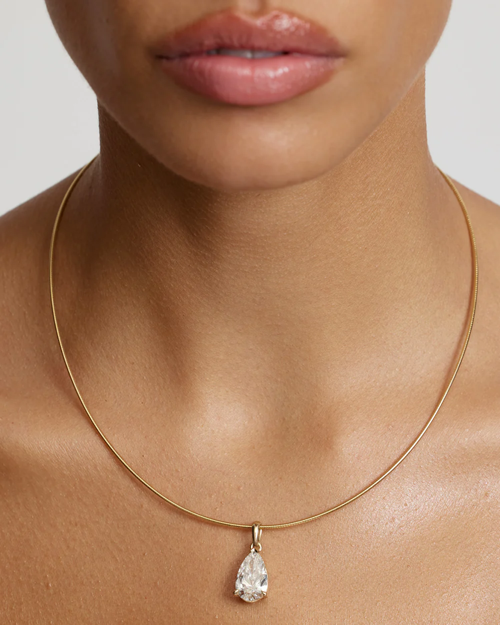 Leila Pear Diamond Necklace - Image 19
