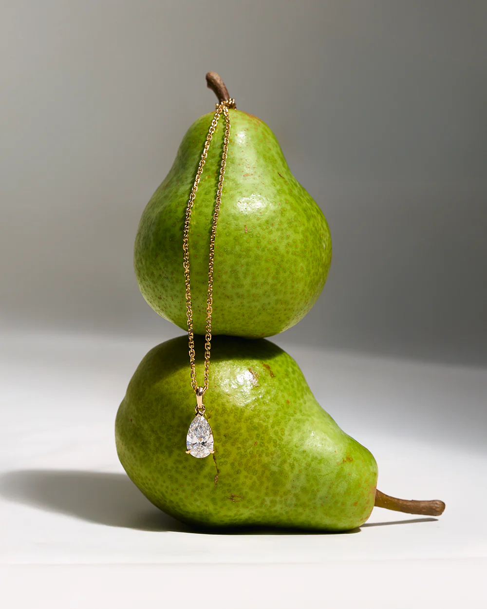 Leila Pear Diamond Necklace - Image 7