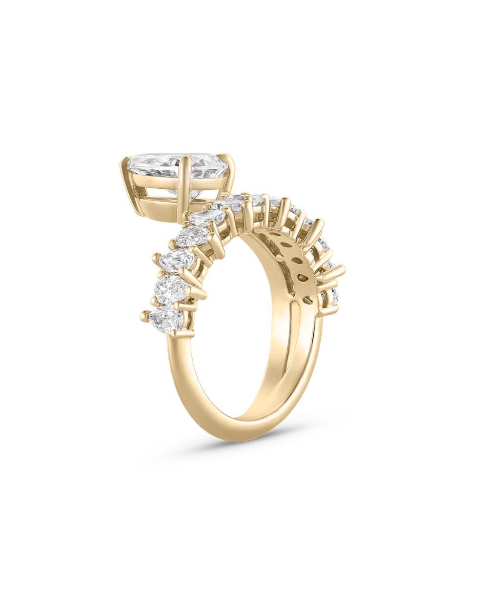 Mana Pear Diamond Engagement Ring - Image 4