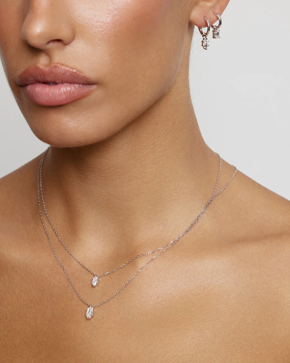 Marquise Solitaire Diamond Necklace - Image 10