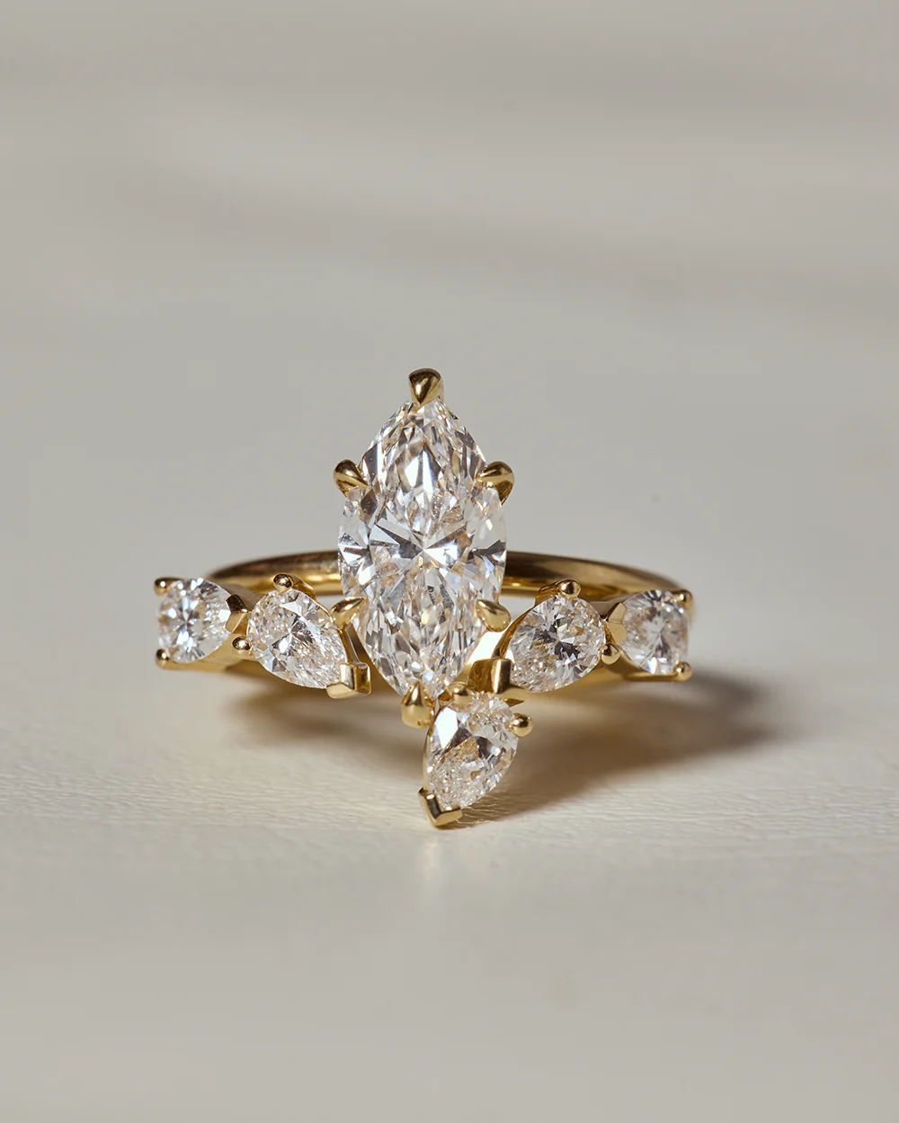 Monique 3ct Marquise Diamond Solitaire Engagement Ring - Image 10