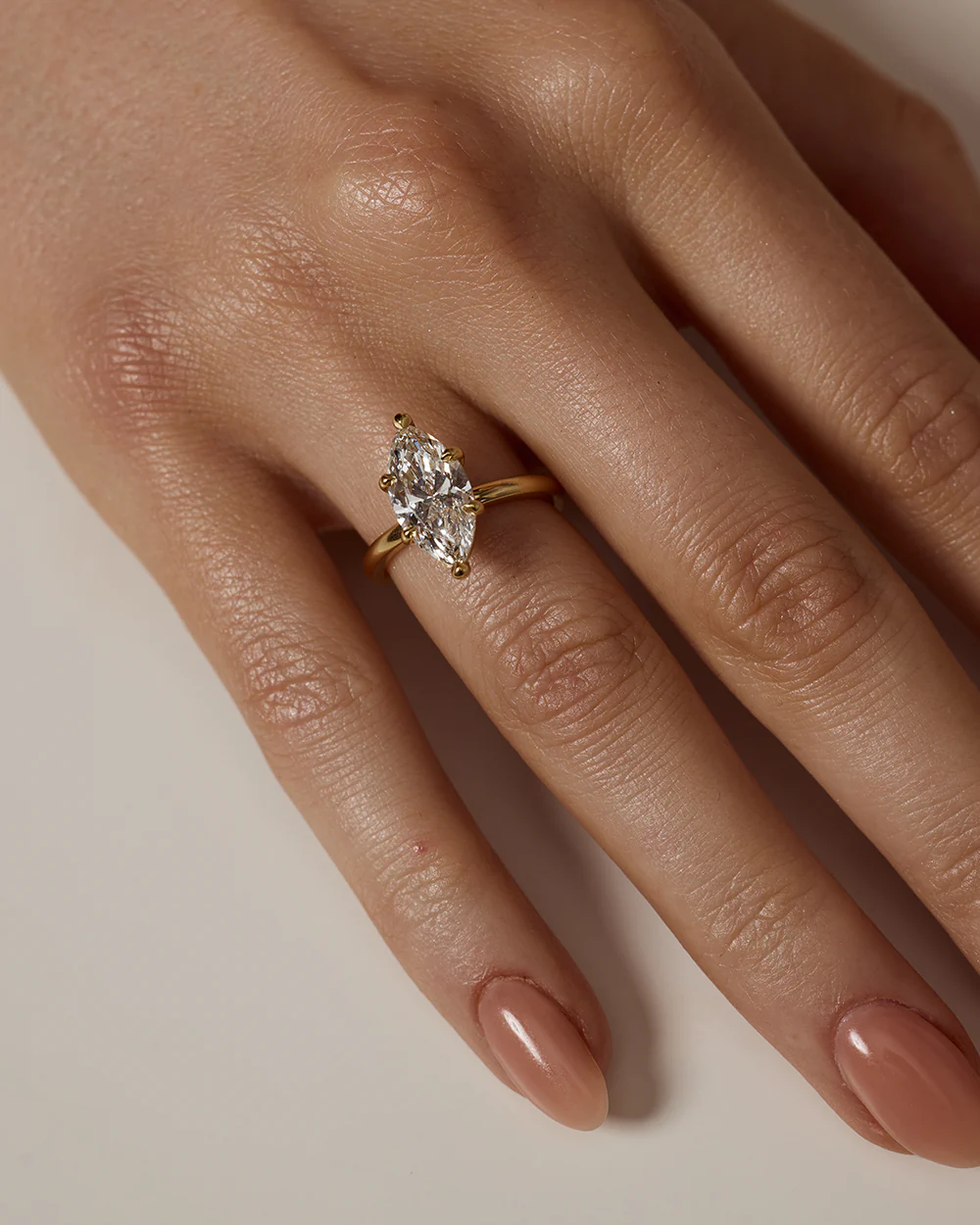 Monique 3ct Marquise Diamond Solitaire Engagement Ring - Image 2