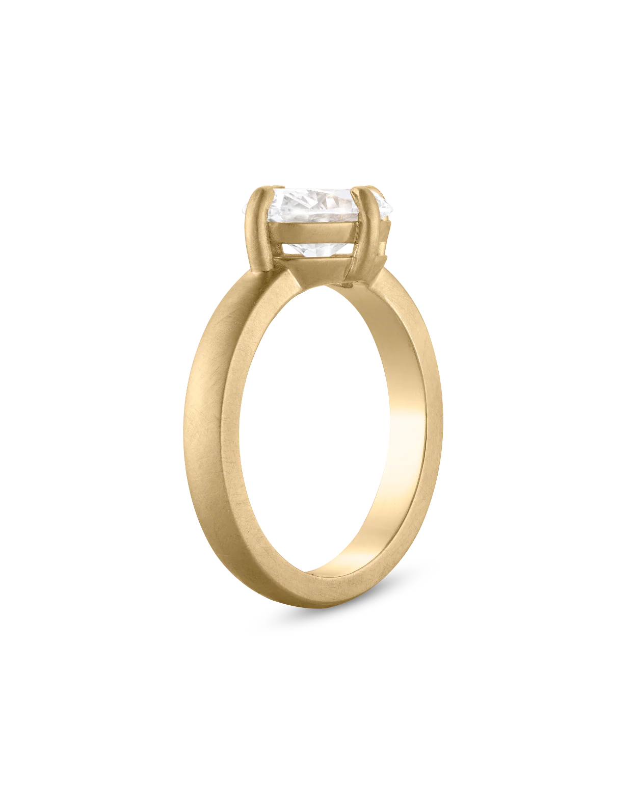 Noelle 2ct East West Oval Diamond Engagement Ring - Image 4