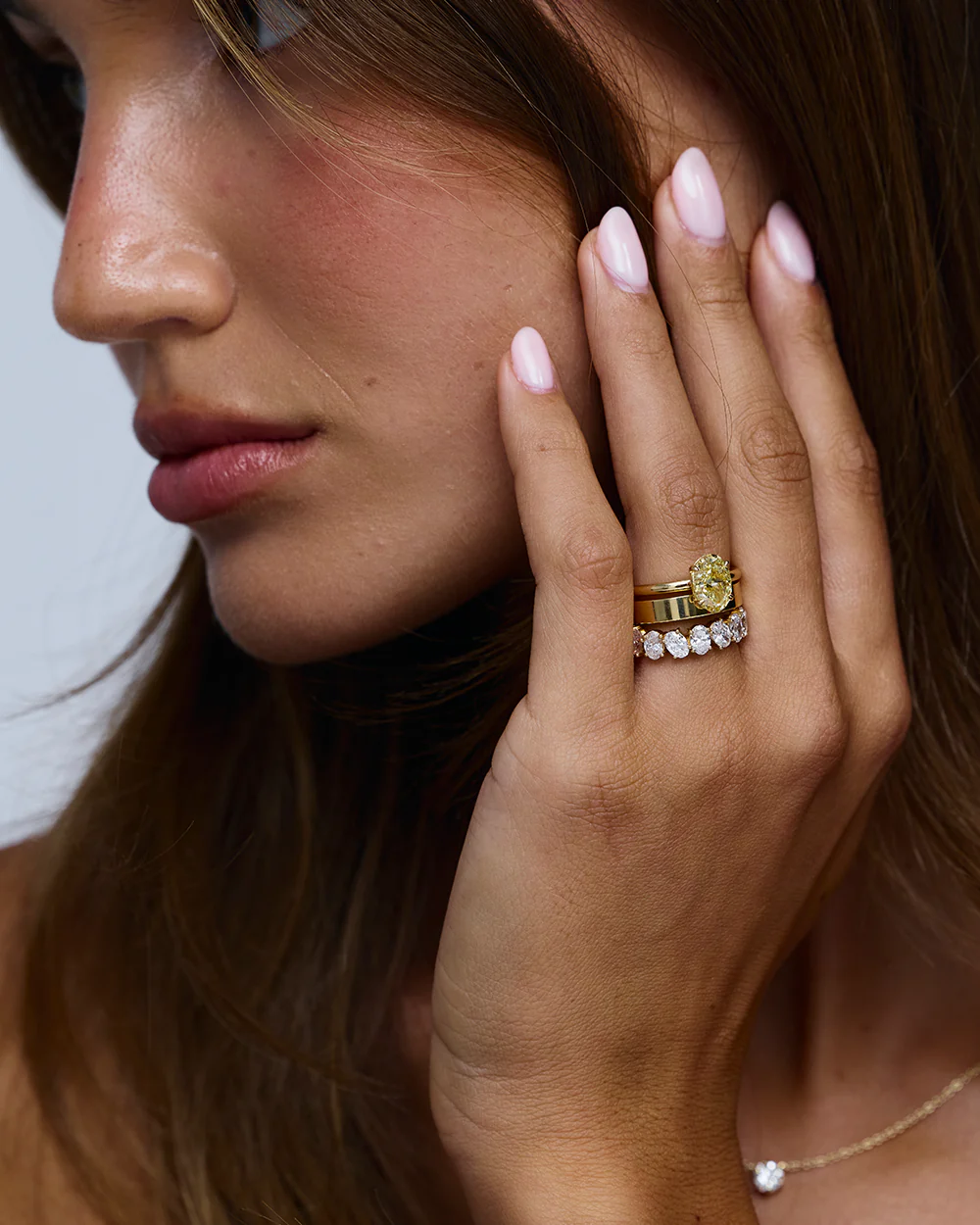 Odette Oval Diamond Band - Image 15