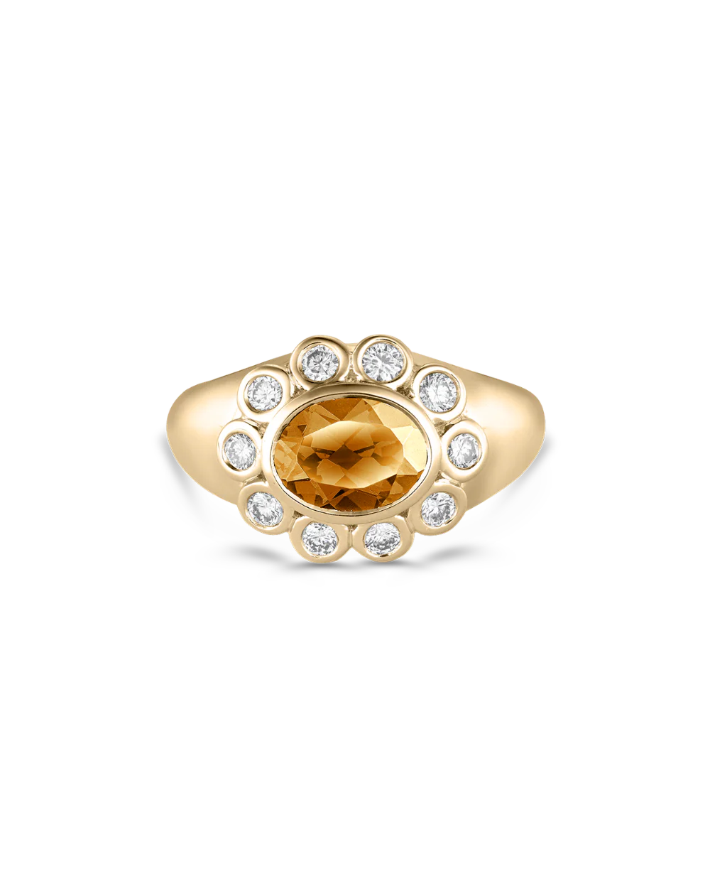 Ophelia Pinky Ring - Citrine