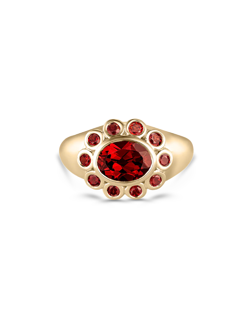 Ophelia Pinky Ring - Garnet
