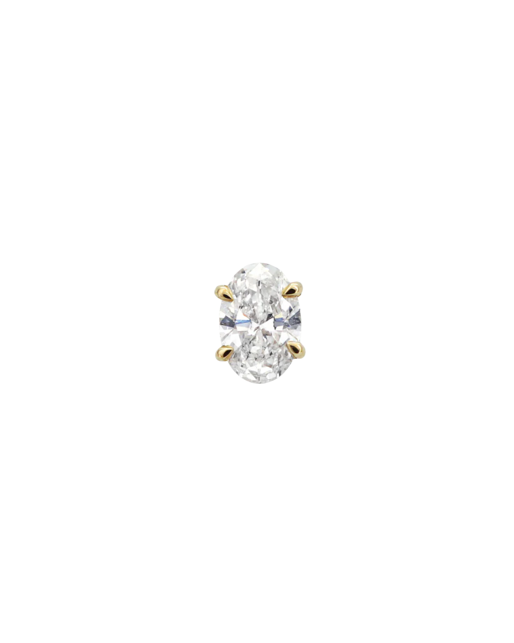Oval Diamond Earrings - Claw - Image 6