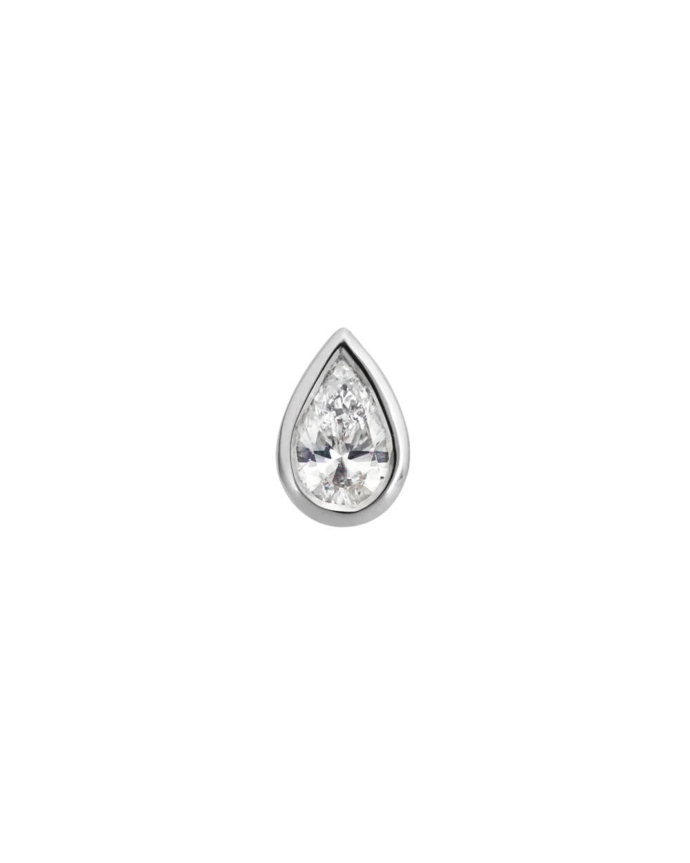 Pear Diamond Earrings - Bezel - Image 10
