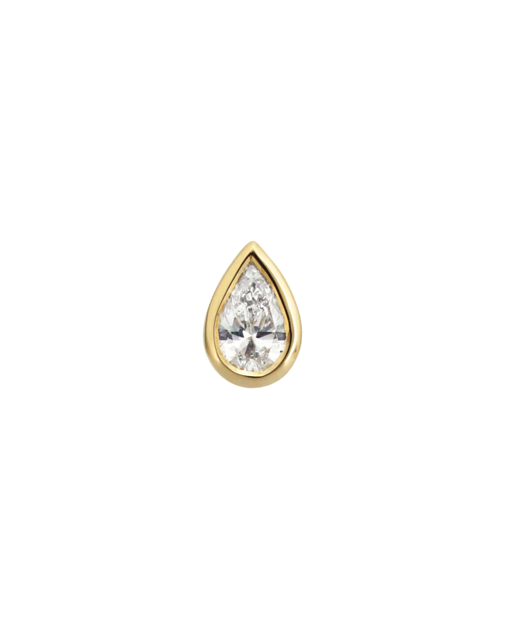Pear Diamond Earrings - Bezel - Image 7