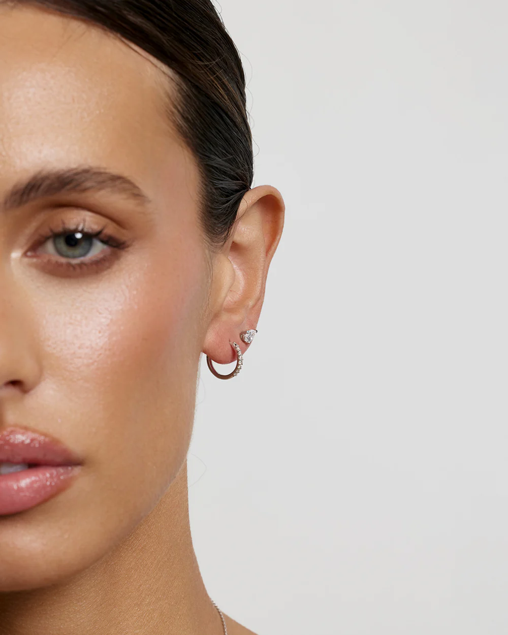 Pear Diamond Earrings - Claw - Image 4