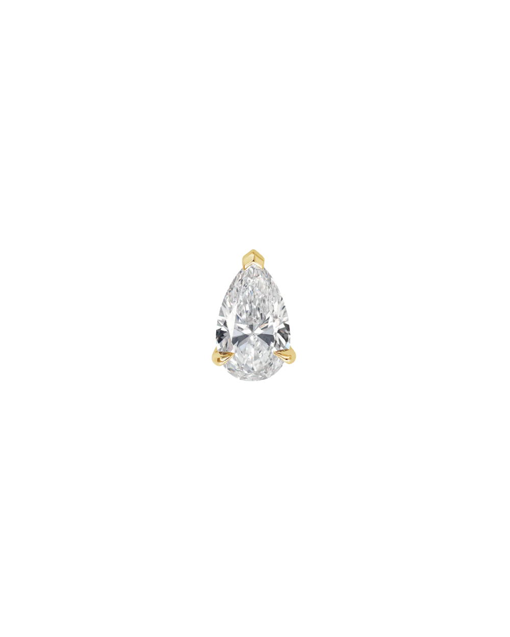 Pear Diamond Earrings - Claw - Image 6