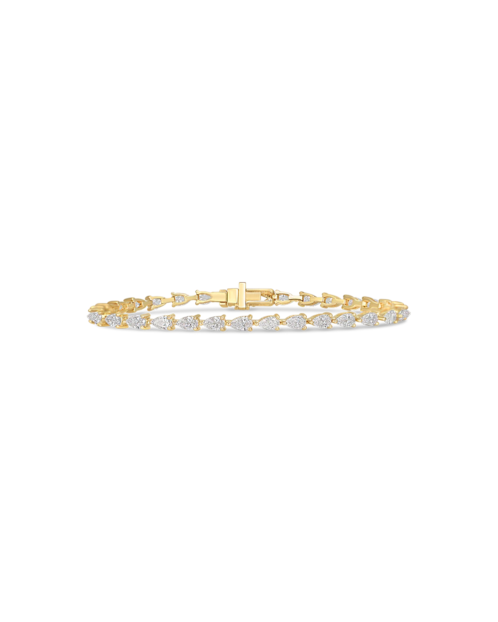 Pear Diamond Tennis Bracelet 5.81ct - Image 11