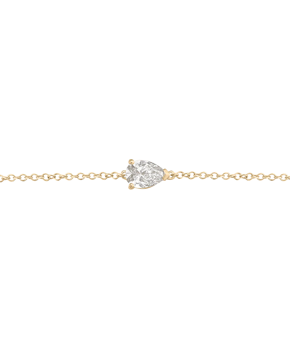 Pear Solitaire Diamond Bracelet - Image 4