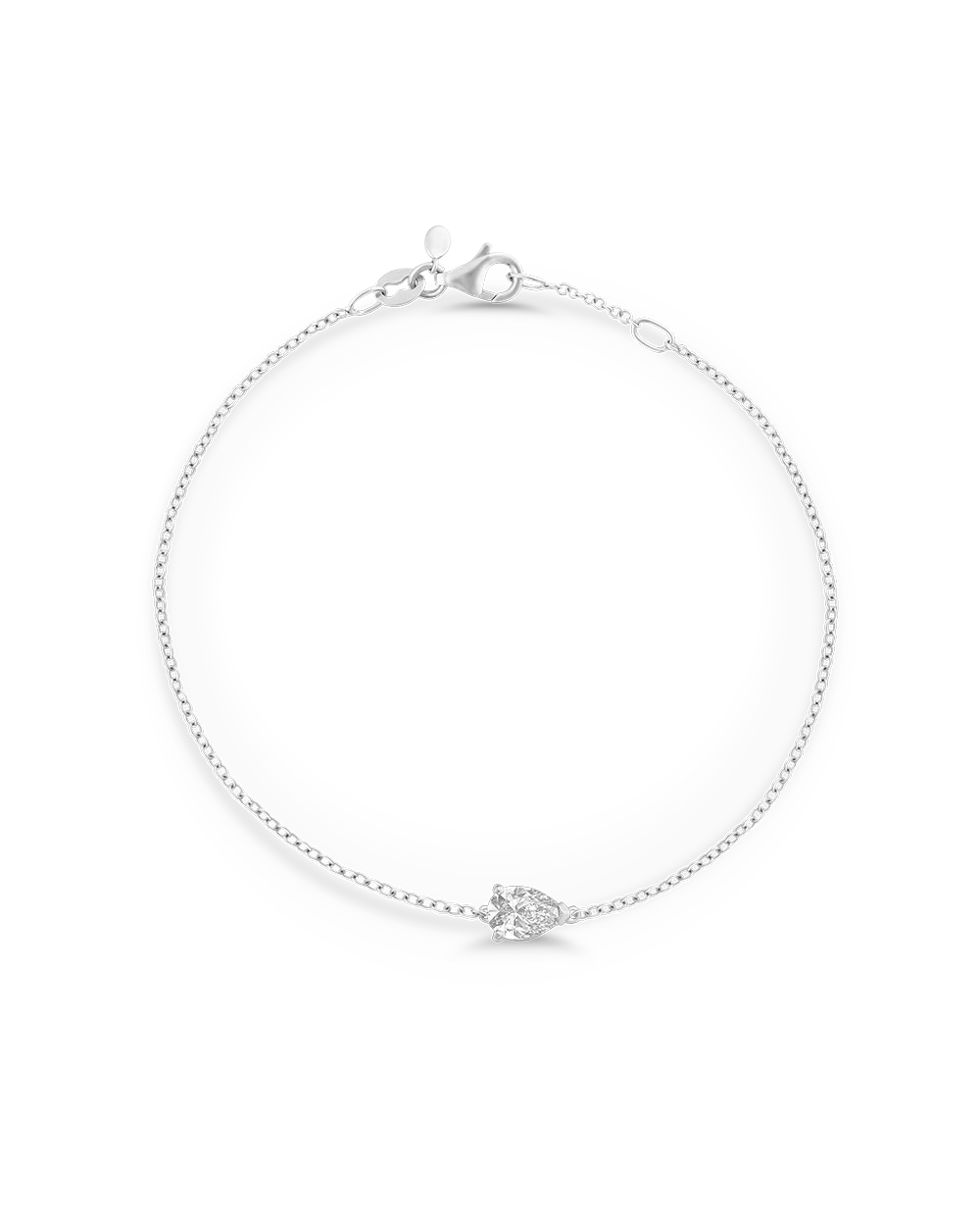 Pear Solitaire Diamond Bracelet - Image 7