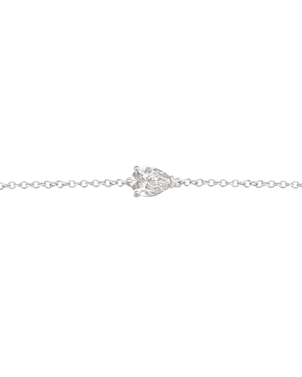 Pear Solitaire Diamond Bracelet - Image 8